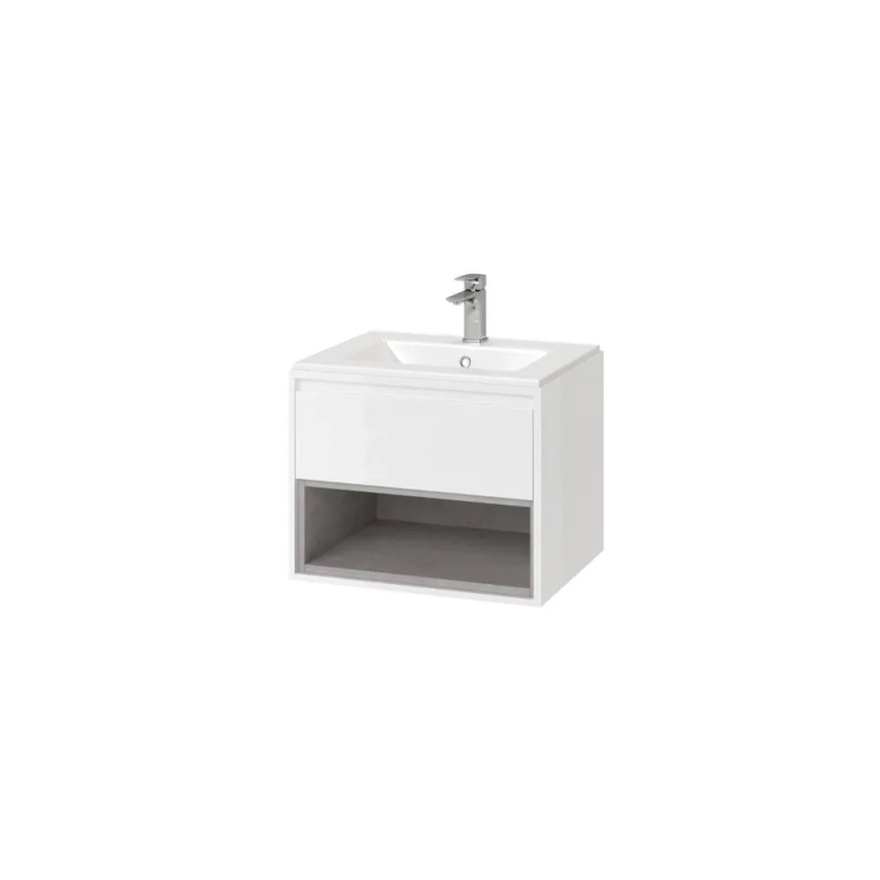 Tuto Szafka Z Umywalką 60Cm Biała/Beton MLCE.0101.3617.600.WHCO Excellent