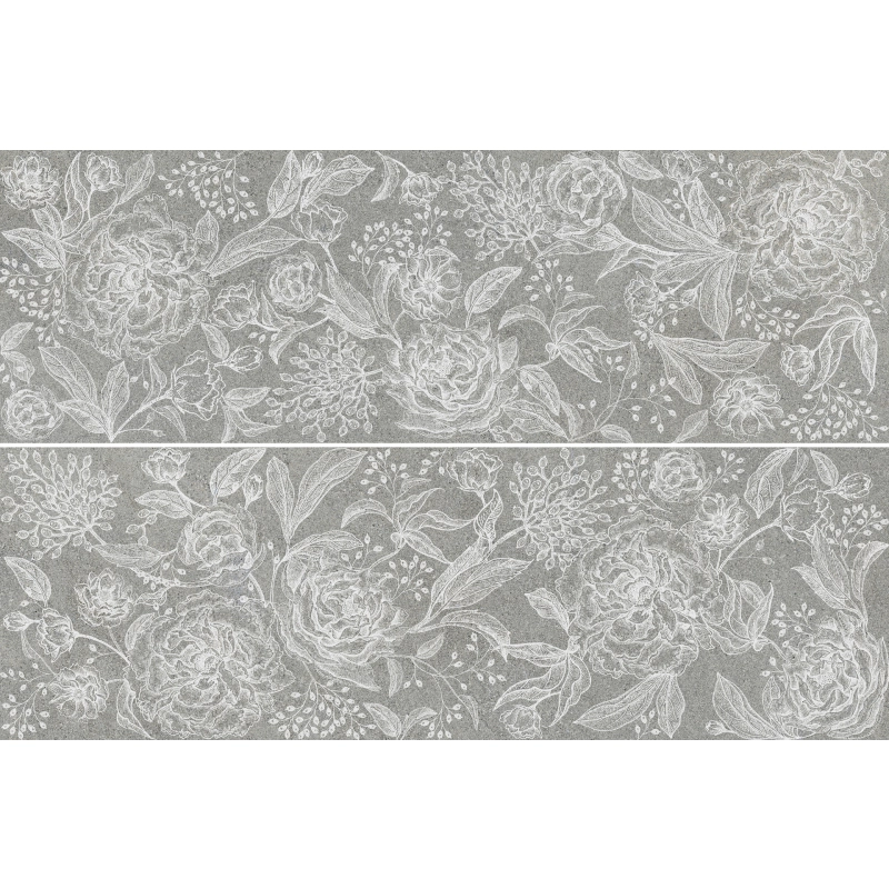 Marazzi Naturalia Decoro Incisione Grigio 33x100 Rett. MENN