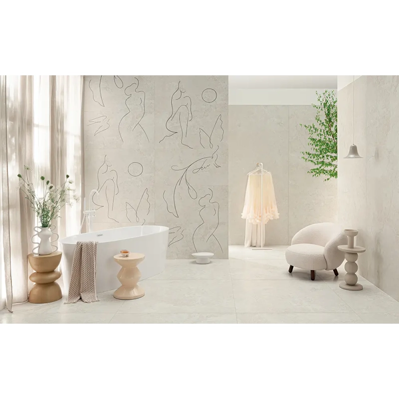 Płytka gresowa Teri ivory SAT STR 119,8x59,8 Tubądzin