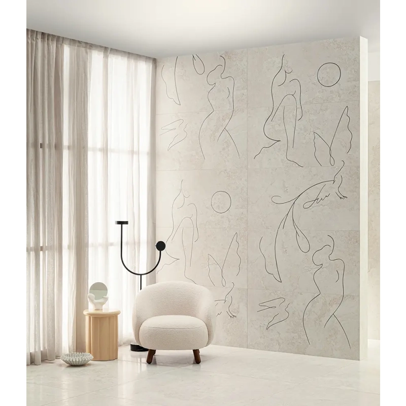 Płytka gresowa Teri ivory SAT STR 119,8x59,8 Tubądzin