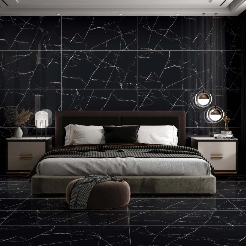Alaska Black 60x120 Rect. (1,44) High Glossy Egen