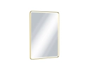 Corido lustro łazienkowe 80x60 cm prostokątne, oświetlenie LED mata grzewcza, złoty połysk Excellent