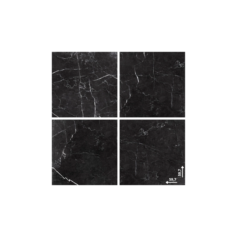 Etnos Anthracite 59,7x59,7 Gres Szkliwiony Rektyfikowany Polerowany Ceramica Limone