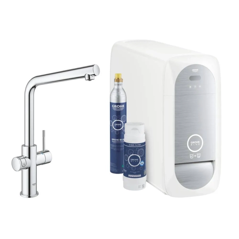 Blue home zestaw startowy z wylewką w kształcie l chrom 31454001 Grohe