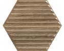 Woodskin Wood Heksagon Struktura B Ściana 19,8x17,1 Paradyż