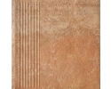 Scandiano Rosso Stopnica Prosta 30x30 Paradyż