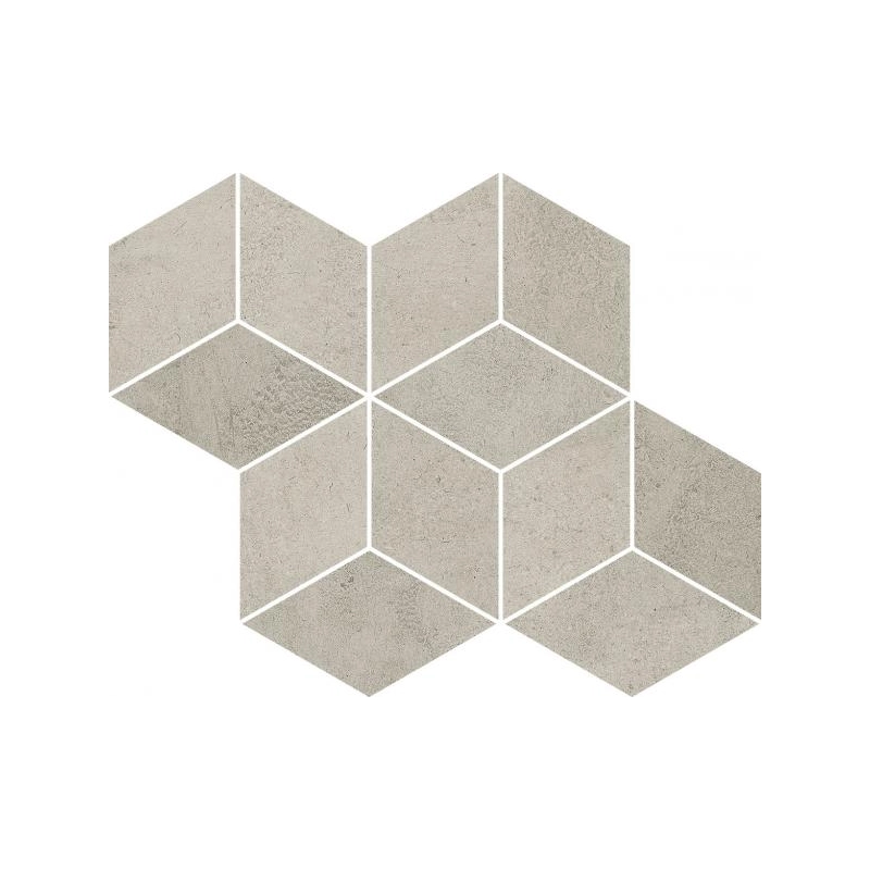 Pure City Grys Mozaika Prasowana Romb Hexagon 20,4x23,8 Paradyż