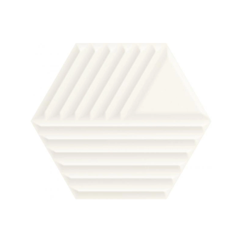 Woodskin Bianco Heksagon Struktura C Ściana 19,8x17,1 Paradyż