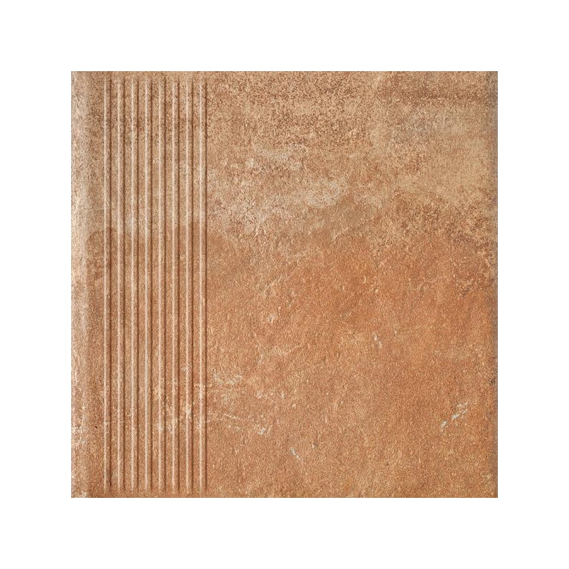 Scandiano Rosso Stopnica Prosta 30x30 Paradyż