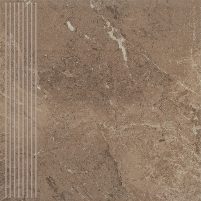 Track Brown Stopnica Prosta 30x30 Paradyż