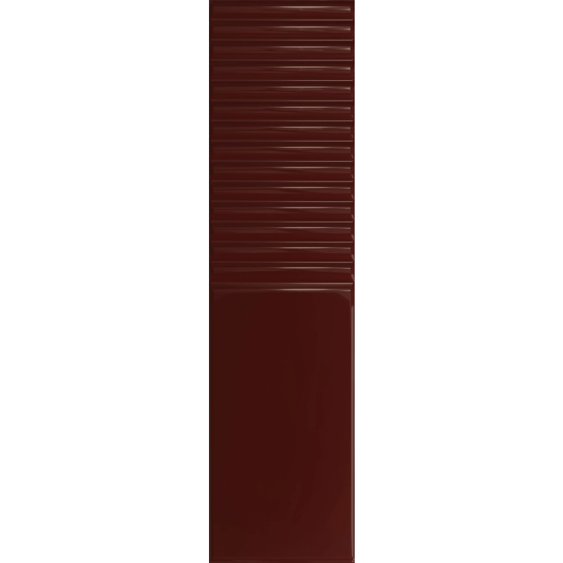 Płytka ścienna Groove burgundy 2 gloss STR 29,8x7,8x1 Tubądzin