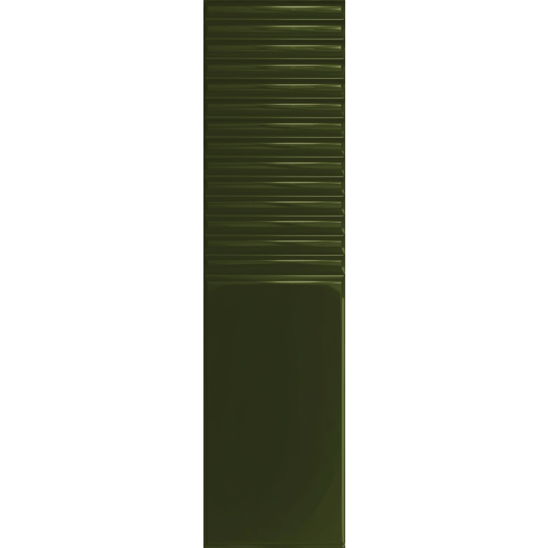 Płytka ścienna Groove olive 2 gloss STR 29,8x7,8x1 Tubądzin