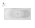VITAE SLIM wanna prostokątna 150x75 WAV-150-SZ+ Besco