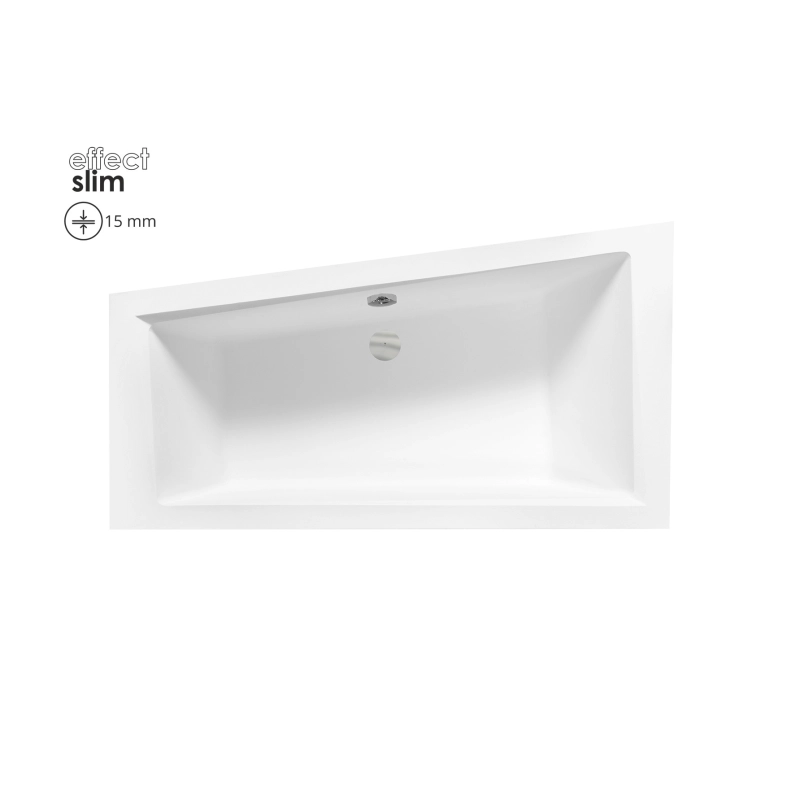 INTIMA SLIM wanna asymetryczna 160x90 prawa WAIT-160-SP Besco