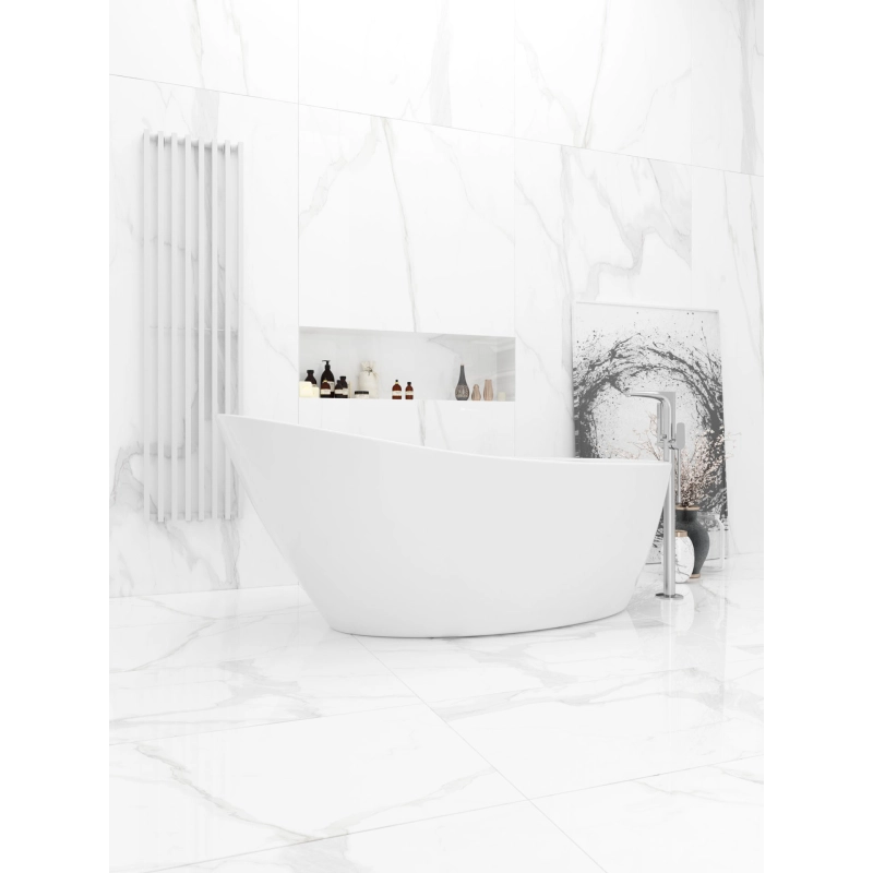 Wanna wolnostojąca akrylowa 1500x750x690 mm, z białym korkiem, z przelewem szczelinowym