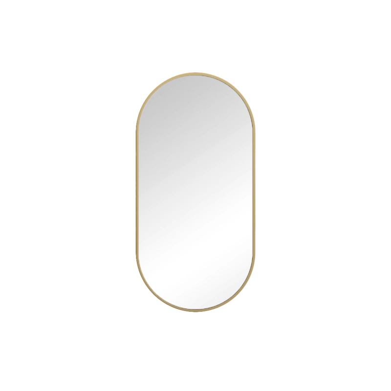 VIRGO lustro owalne 500x1000 mm, rama złota szczotkowana, LED neutralny