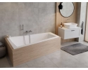 Alvi Duo Slim Wanna asymetryczna do zabudowy, akrylowa, z przelewem, 1800x1250 mm, lewa