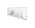 Alvi Duo Slim Wanna asymetryczna do zabudowy, akrylowa, z przelewem, 1800x1250 mm, prawa