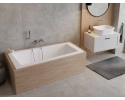 Alvi Slim Wanna asymetryczna do zabudowy, akrylowa, z przelewem, 1600x900 mm, lewa