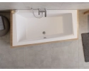 Alvi Slim Wanna asymetryczna do zabudowy, akrylowa, z przelewem, 1600x900 mm, lewa