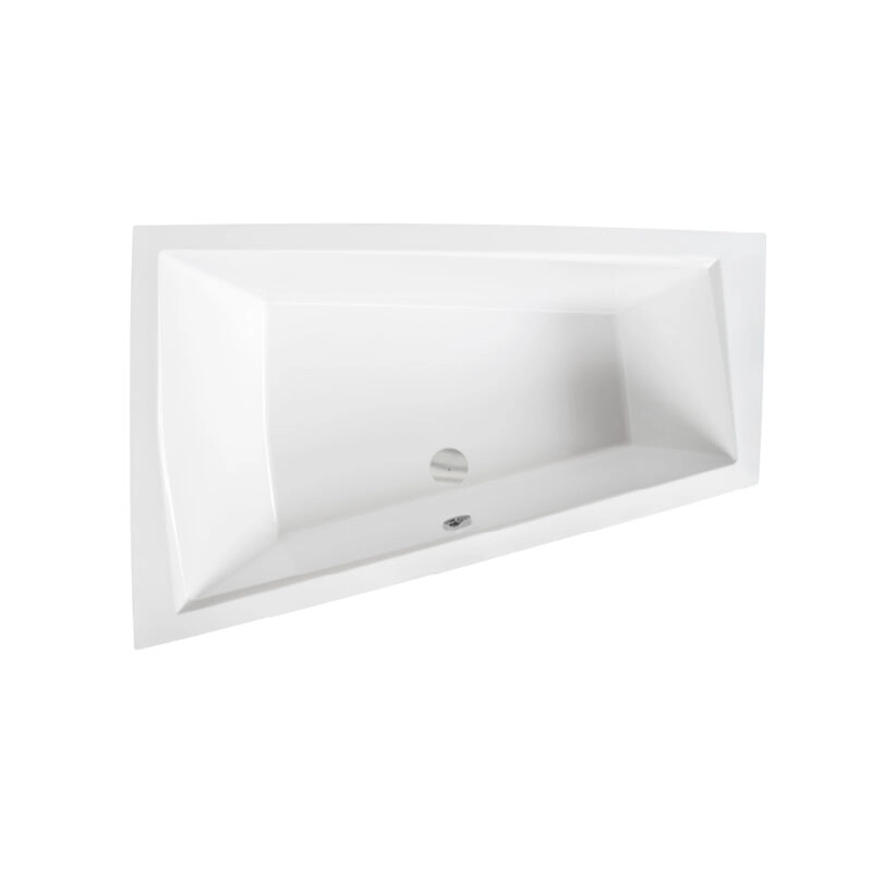 Alvi Duo Slim Wanna asymetryczna do zabudowy, akrylowa, z przelewem, 1700x1250 mm, lewa