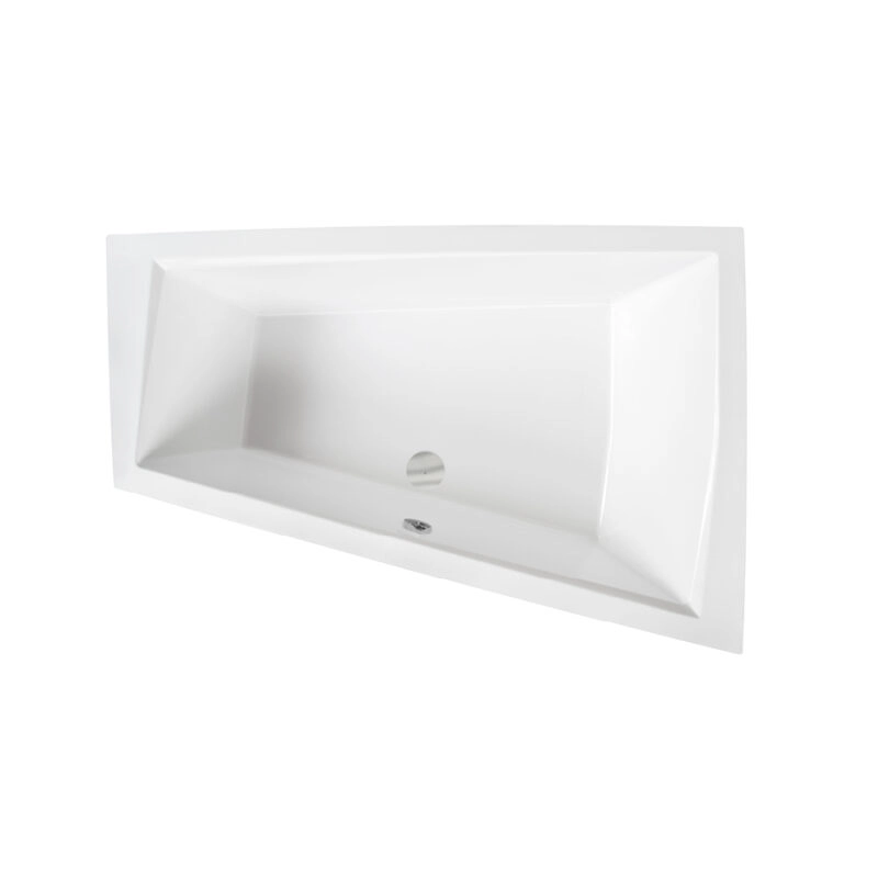 Alvi Duo Slim Wanna asymetryczna do zabudowy, akrylowa, z przelewem, 1800x1250 mm, prawa