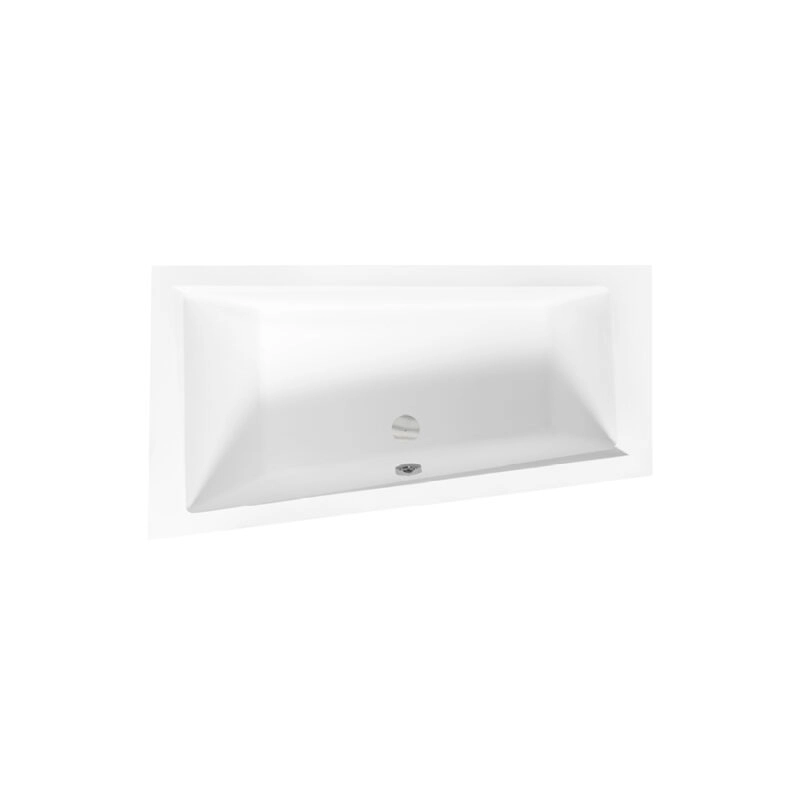 Alvi Slim Wanna asymetryczna do zabudowy, akrylowa, z przelewem, 1500x850 mm, lewa