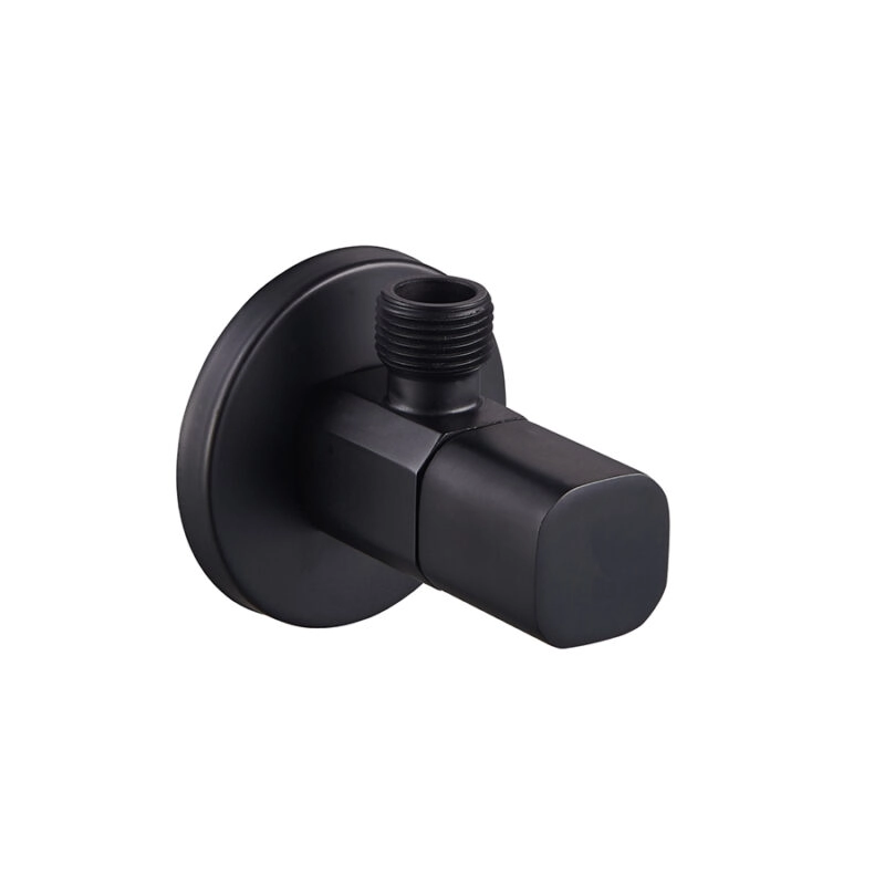 Zawór kątowy z mosiądzu, 1/2x3/8" (1szt) czarny mat